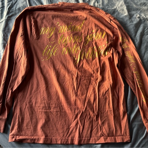 Taylor Swift Graphic Burnt Orange Long Sleeve Tee - Picture 4 of 6